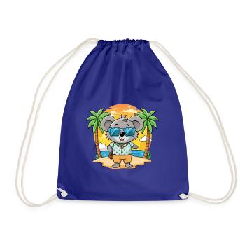 Koala Lustige Cartoon Sommer Strand Sonnenbrille - Turnbeutel - Königsblau - Vorne