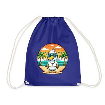 Gans Lustige Cartoon Sommer Strand Sonnenbrille - Turnbeutel - Königsblau - Vorne