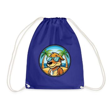 Poitevin Hound Hund Rasse Cartoon Sonnenbrille Strand - Turnbeutel - Königsblau - Vorne