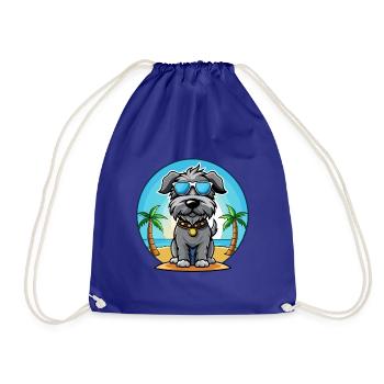 Kerry Blue Terrier Hunderasse Cartoon Sonnenbrille - Turnbeutel - Königsblau - Vorne