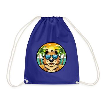 Estrela Mountain Dog Breed Cartoon Sunglass Beach - Sac de sport léger - bleu roi - Devant