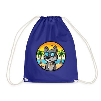 Cesky Fousek Hunderasse Cartoon Sonnenbrille Strand - Turnbeutel - Königsblau - Vorne