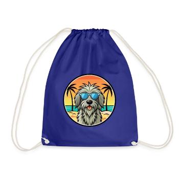 Lunettes de soleil Bergamasco Shepherd Dog Breed Cartoon - Sac de sport léger - bleu roi - Devant