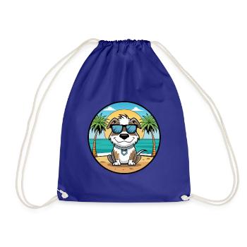 Argentino Chien Race Dessin Animé Lunettes De Soleil Plage - Sac de sport léger - bleu roi - Devant