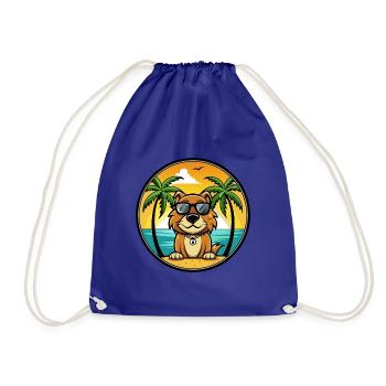 Smaland Hound Chien Race Dessin Animé Lunettes De Soleil Plage - Sac de sport léger - bleu roi - Devant