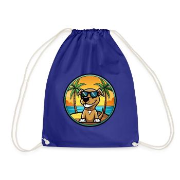 Sloughi Hunderasse Cartoon Sonnenbrille Strand - Turnbeutel - Königsblau - Vorne
