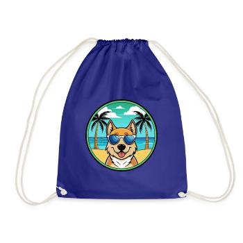 Slovensky Kopov Hunderasse Cartoon Sonnenbrille Strand - Turnbeutel - Königsblau - Vorne