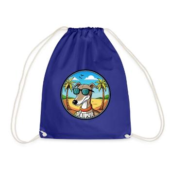 Rampur Windhund Hunderasse Cartoon Sonnenbrille Strand - Turnbeutel - Königsblau - Vorne