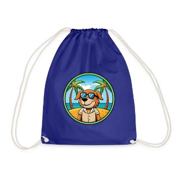 Poitevin Hound Hund Rasse Cartoon Sonnenbrille Strand - Turnbeutel - Königsblau - Vorne