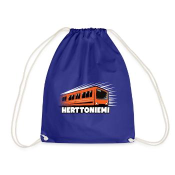 HERTTONIEMI METRO, HELSINKI Textilien und Geschenke - Turnbeutel - Königsblau - Vorne