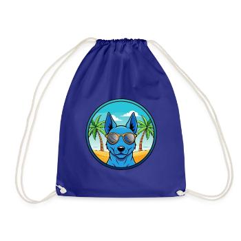 Lunettes de soleil de dessin animé Blue Thai Ridgeback Dog Breed - Sac de sport léger - bleu roi - Devant
