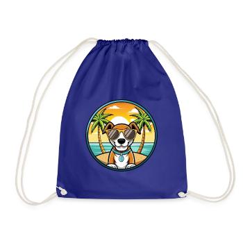 Ariege Pointer Hund Rasse Cartoon Sonnenbrille Strand - Turnbeutel - Königsblau - Vorne