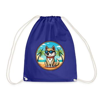 Akbash Hunderasse Cartoon Sonnenbrille Strand - Turnbeutel - Königsblau - Vorne