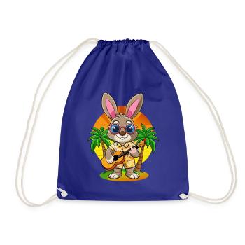 Lustige Kaninchen Sommer Strand Sonnenbrille Hawaiianisch - Turnbeutel - Königsblau - Vorne
