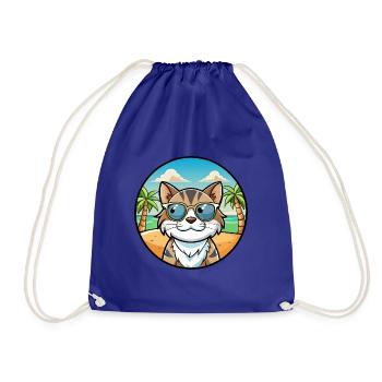 Lunettes de soleil de dessin animé de race de chat calicot dilué plage - Sac de sport léger - bleu roi - Devant