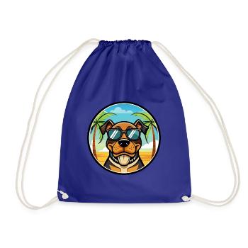 Lunettes de soleil Rottweiler Dog Cartoon Summer Beach - Sac de sport léger - bleu roi - Devant