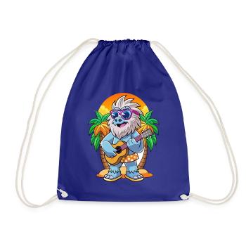 Drôle Yeti Dessin Animé Plage D’été Lunettes De Soleil Guitare - Sac de sport léger - bleu roi - Devant