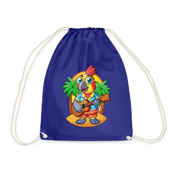 Drôle de perroquet d’été plage lunettes de soleil hawaïenne - Sac de sport léger - bleu roi - Devant