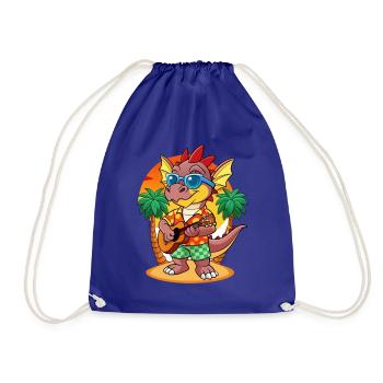 Lunettes de soleil de plage d’été de dessin animé de dragon drôle - Sac de sport léger - bleu roi - Devant