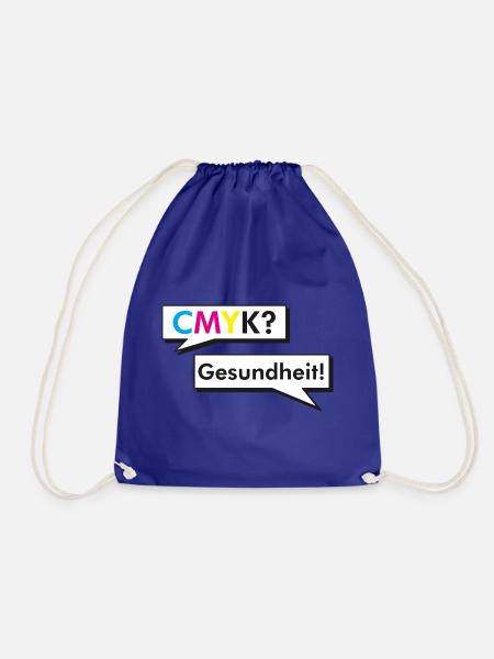 CMYK Grafiker Nerd Spruch Geschenk Shirt - Turnbeutel - Königsblau