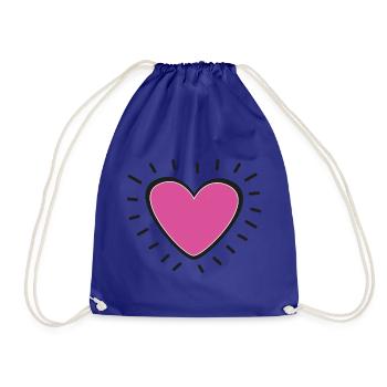 Pink Heart Burst Logo - Sac de sport léger - bleu roi - Devant