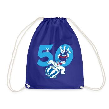 Asterix & Obelix 50. Geburtstag Design - Turnbeutel - Königsblau - Vorne