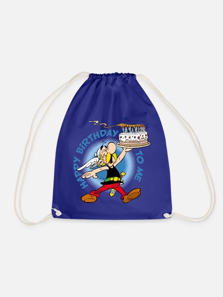 Asterix & Obelix Asterix Alles Gute Zum Geburtstag - Turnbeutel - Königsblau