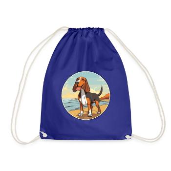 Poitevin Hund Rasse Cartoon Kawaii Clipart - Turnbeutel - Königsblau - Vorne