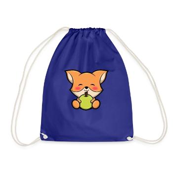 Cute Fox Süßer Fuchs Füchschen Grafik - Turnbeutel - Königsblau - Vorne