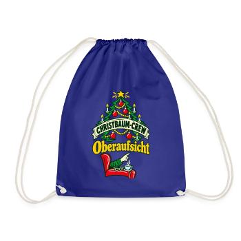 Christbaum-Crew Oberaufsicht - Turnbeutel - Königsblau - Vorne
