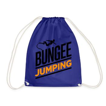  Bungee Jumper Geschenkidee, Bungy Jumps, Bungee - Turnbeutel - Königsblau - Vorne