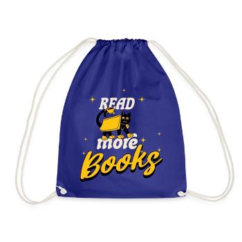 Read More Books – Cooles Design für Bücherwürmer - Turnbeutel - Königsblau - Vorne