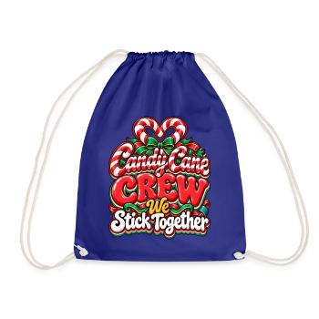 Candy Cane Crew – We Stick Together - Turnbeutel - Königsblau - Vorne