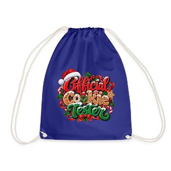 Offizielles Kekstester-Weihnachten - Turnbeutel - Königsblau - Vorne