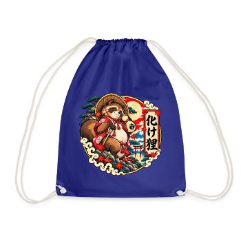 Bake Tanuki: Japans schelmischer Yokai - Turnbeutel - Königsblau - Vorne