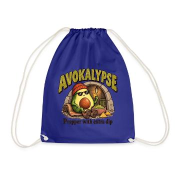 Avocado Apocalypse Prepper Guacamole Food Art - Turnbeutel - Königsblau - Vorne