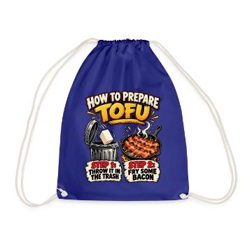 Tofu Plan: Schritt 1-2 - Turnbeutel - Königsblau - Vorne