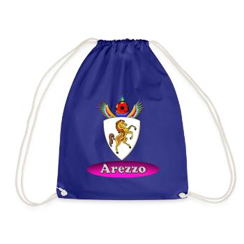 Arezzo-Pferdewappen – Majestätischer Hengst Heraldic Em - Turnbeutel - Königsblau - Vorne