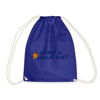 Lustiges Pizza Design für Pizza Lover - Turnbeutel - Königsblau - Vorne