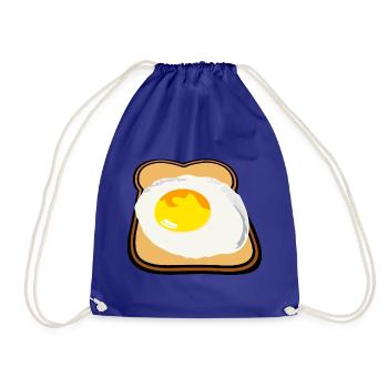 Spiegelei Toast - Turnbeutel - Königsblau - Vorne