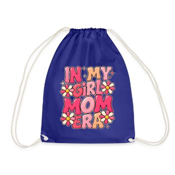 In My Girl Mom Era – Mädchen Mama Retro Blumen - Turnbeutel - Königsblau - Vorne