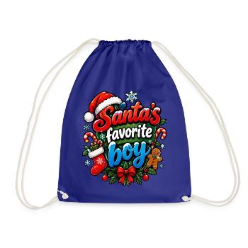 Santa's Lieblingsboy - Turnbeutel - Königsblau - Vorne