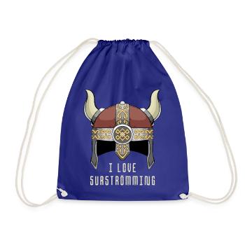 I Love Surströmming Wikinger Helm Schweden Hering - Turnbeutel - Königsblau - Vorne