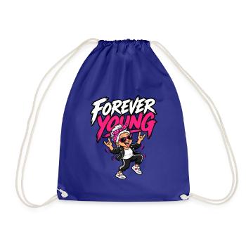 Forever Young – Coole Rock Oma – Kultspruch - Turnbeutel - Königsblau - Vorne