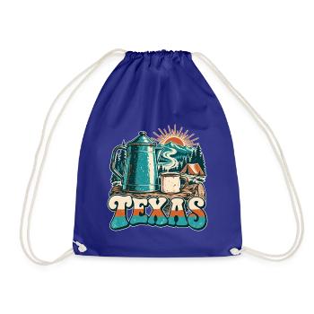 Texas Kaffee Sonnenaufgang Retro - Turnbeutel - Königsblau - Vorne
