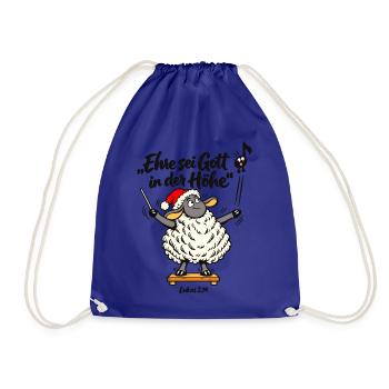 Chorleiter Geschenk Dirigent Weihnachten Schaf - Turnbeutel - Königsblau - Vorne