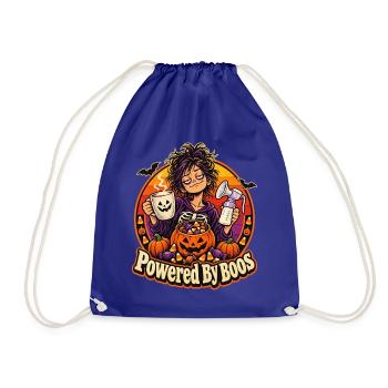 Halloween-Geist Powered By Boos Mama - Turnbeutel - Königsblau - Vorne