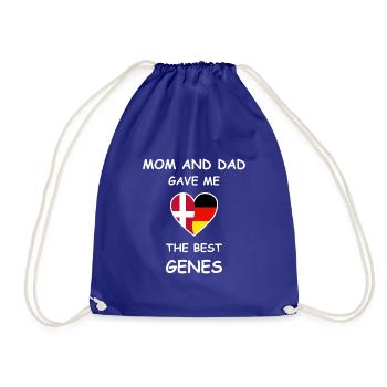 Denmark Germany Genes Heart White - Turnbeutel - Königsblau - Vorne