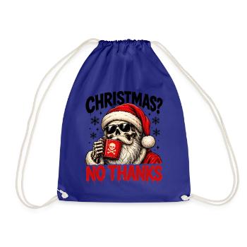 Skull Santa Nein danke - Turnbeutel - Königsblau - Vorne