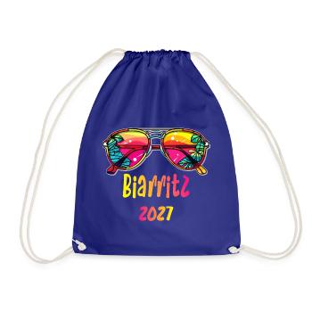 Biamritz 2027 Tropen Sonnenbrille - Turnbeutel - Königsblau - Vorne
